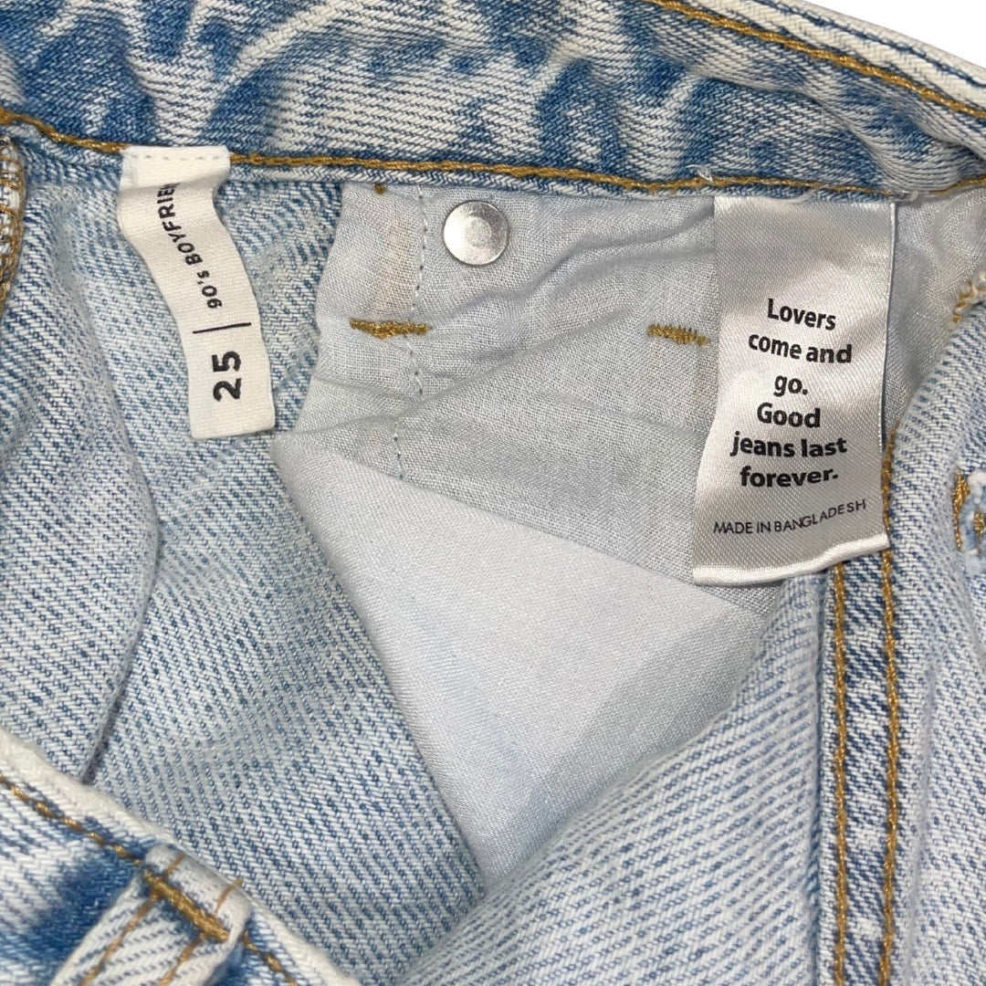 Pacsun Denim Jean Shorts Frayed Hem Size 25 Blue Wash Y2K streetwear Summer