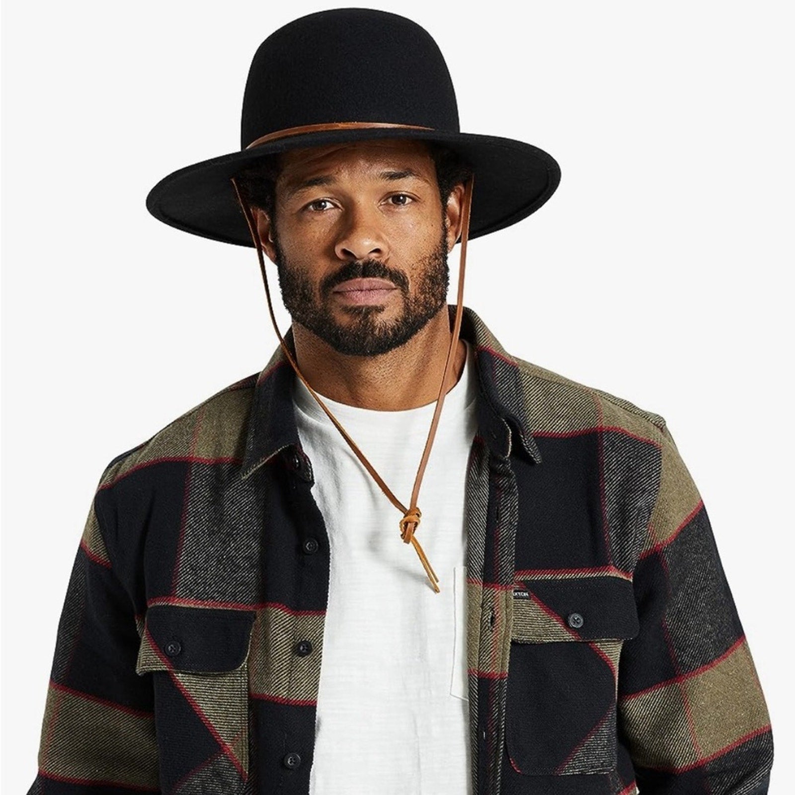 Brixton Tiller Hat wide brim felted Wool Unisex Fedora Adjustable size Large