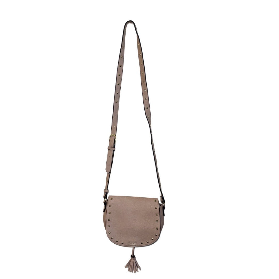 Victoria's Secret Dusty Pink Studded Small Saddle Crossbody Bag with Tassel Y2K