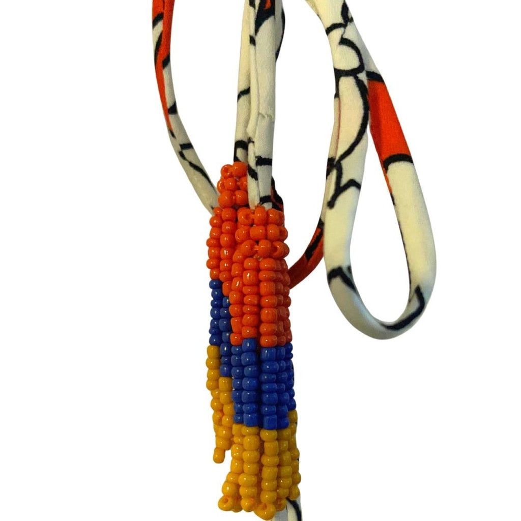 Farm Rio x Anthropologie Basque-Waist Midi Dress Size Large Tie Straps Fit Flare