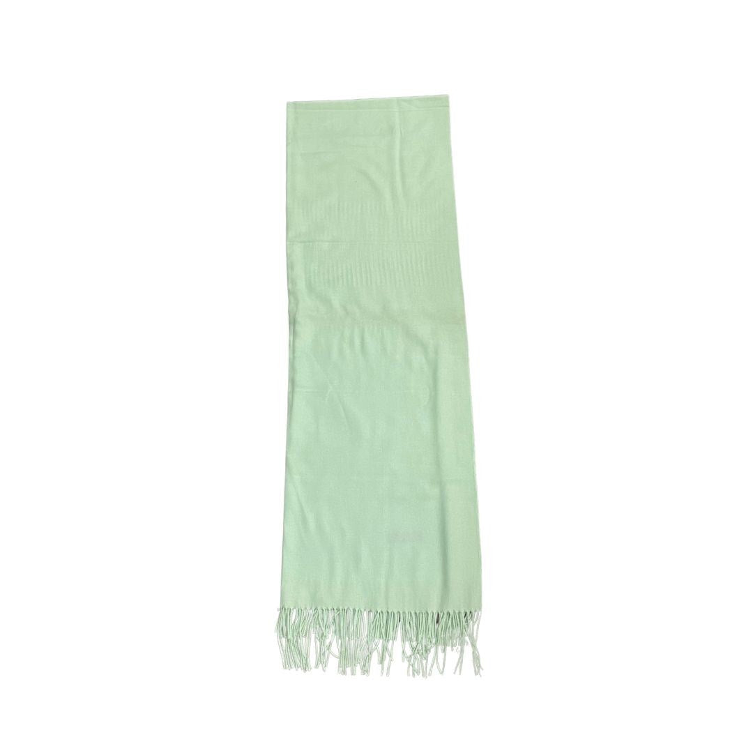 Cashmere Light Green Pashmina Shawl Scarf Wrap EUC