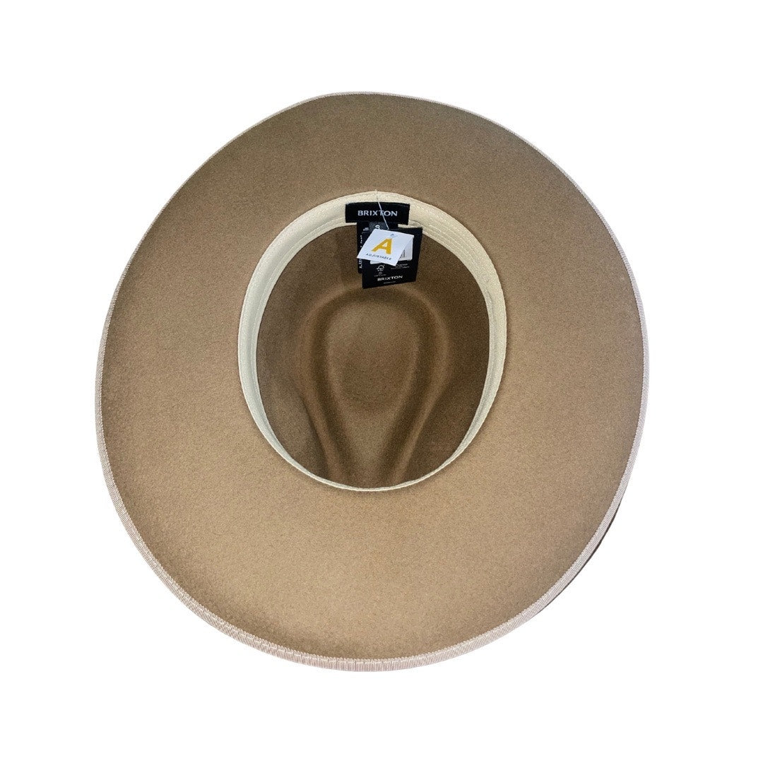 Brixton Reno Fedora Hat Adjustable Unisex Medal Bronze Small 7" Australian Wool