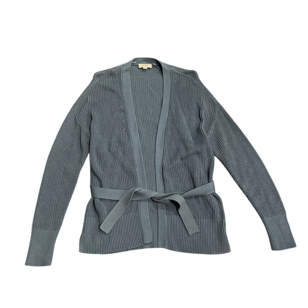 Loft Chunky Knit Open Front Tie Belted Cardigan Lagenlook Casual Chic Comfort