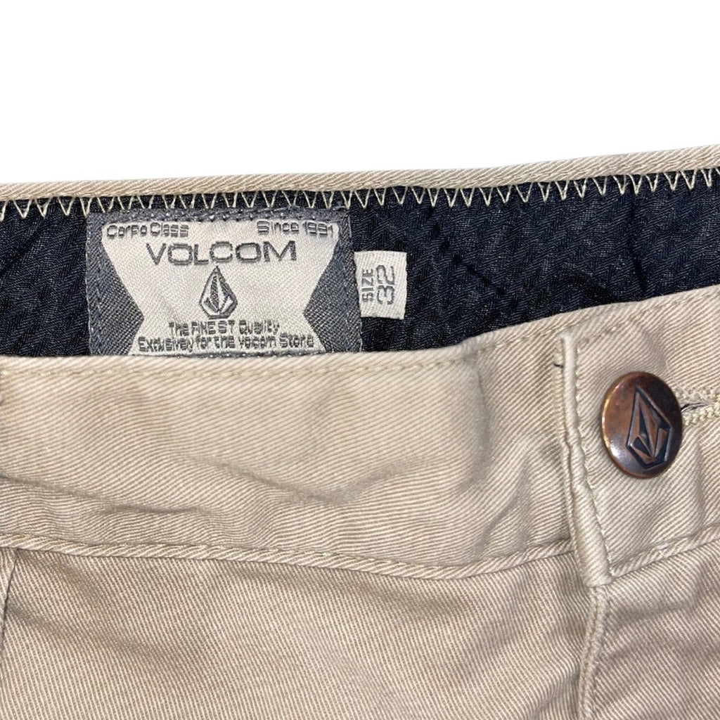 Volcom Corpo Class Mens Chino Pants Khaki Size 32 Casual Preppy Outdoors