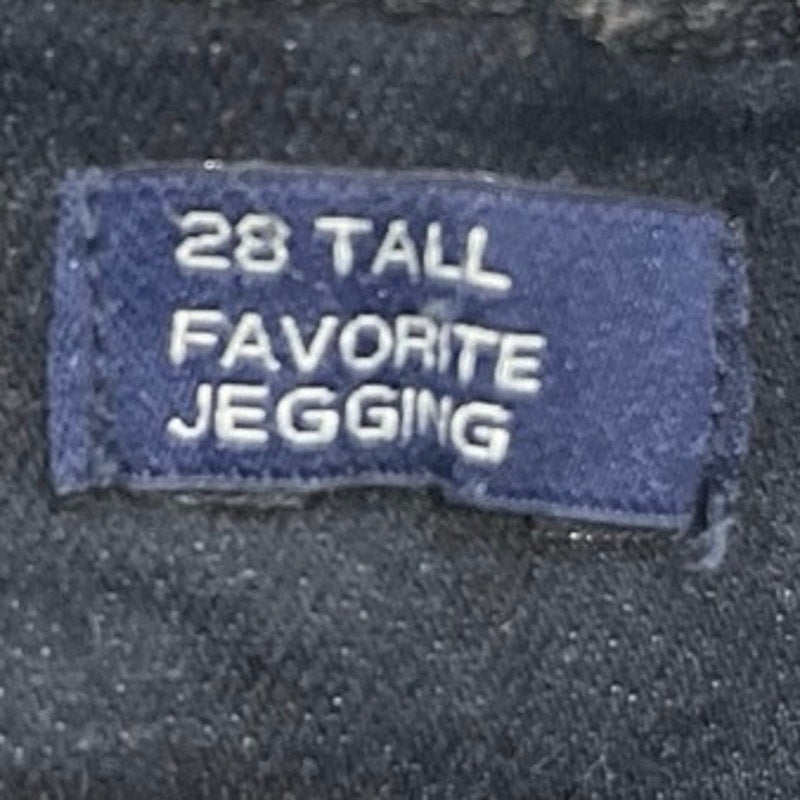 Gap Denim Jegging Indigo Blue High Rise Pants SZ 28 Tall Ankle Tied Bow