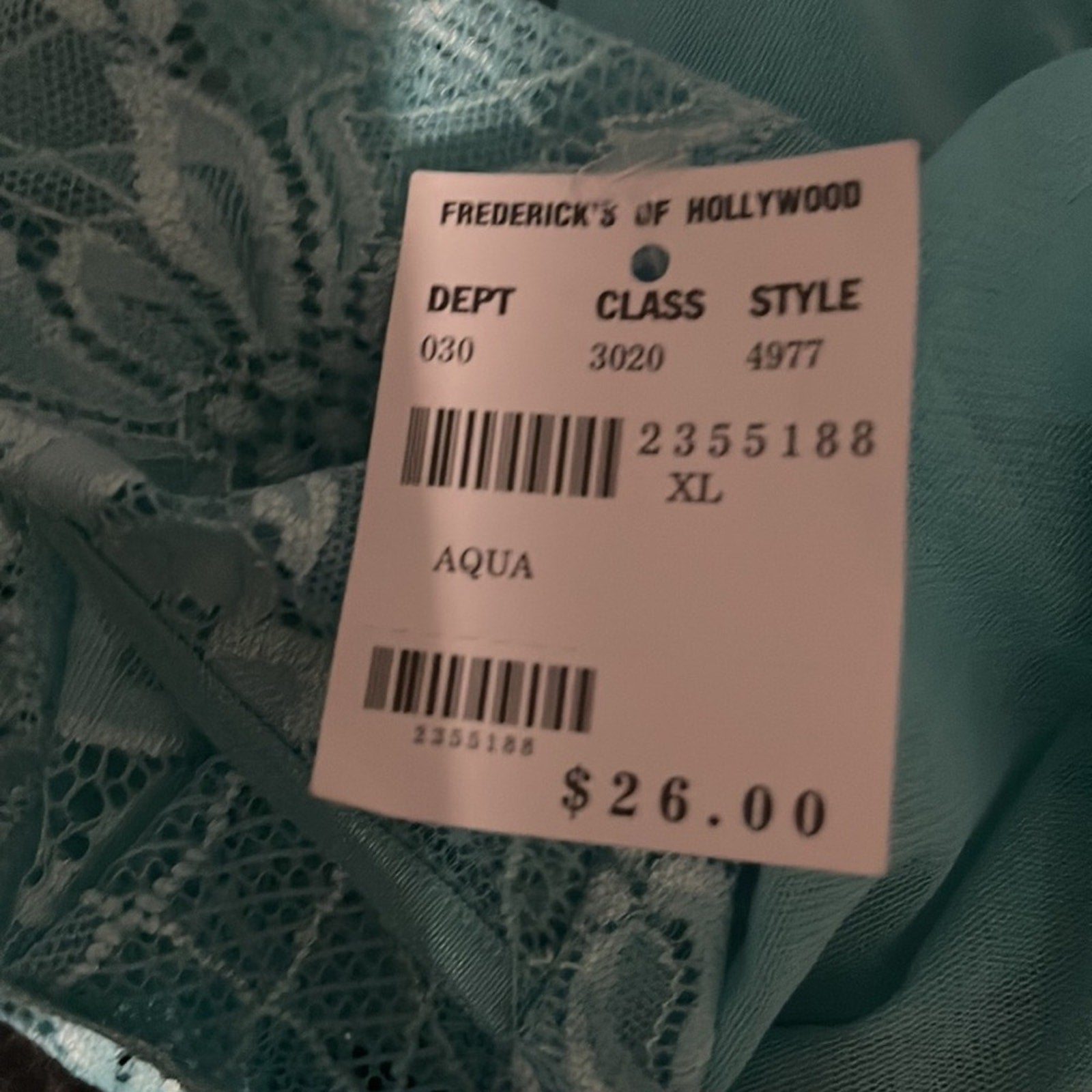 Vintage Frederick’s of Hollywood Sheer Mesh Lace Lingerie Negligee Slip Dress