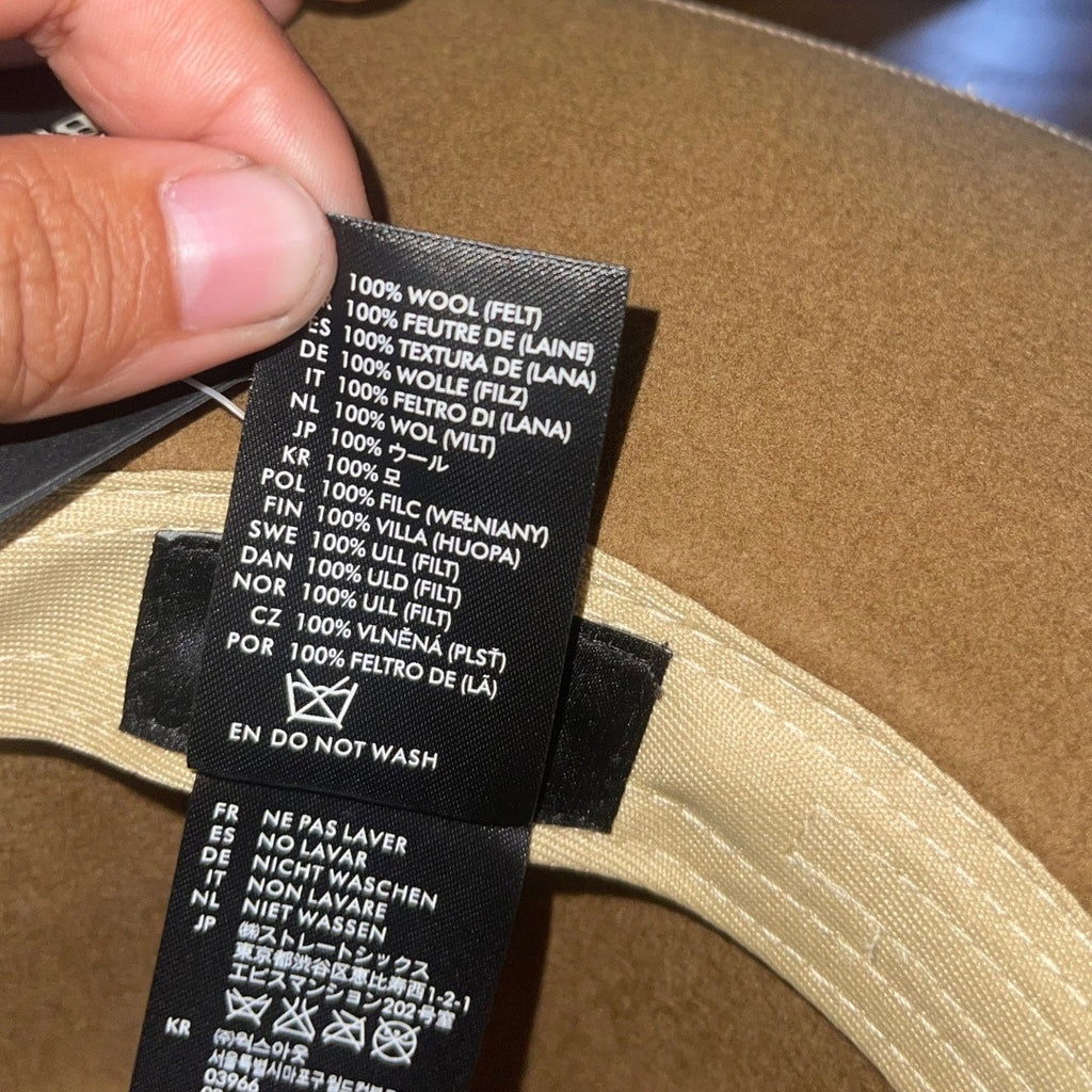 Brixton Reno Fedora Hat Adjustable Unisex Medal Bronze Small 7" Australian Wool