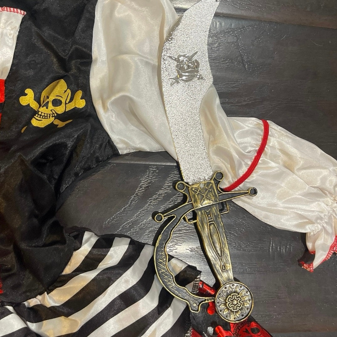 Halloween Toddler Girls Pirate's Costume SZ XL 9-10 Years Kidscore Playful