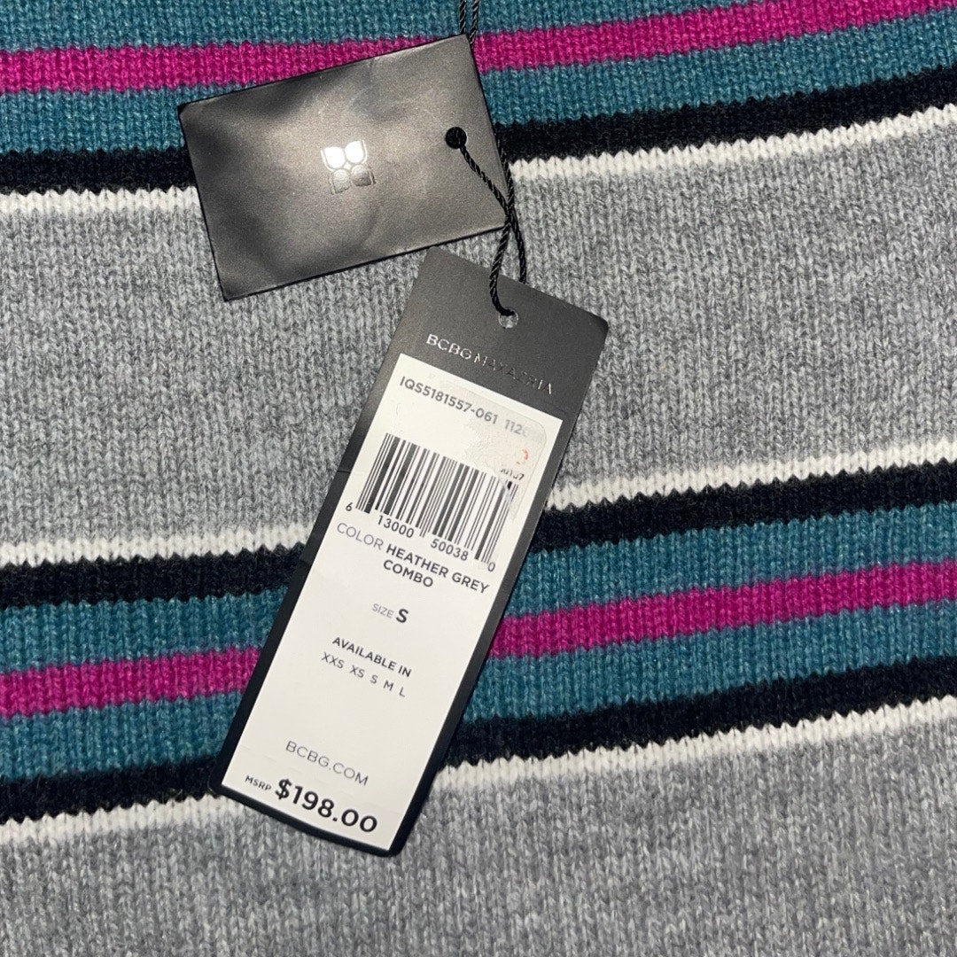 BCBGMAXAZRIA Cropped Oversized Sweater Size Small Merino Wool Blend NWT