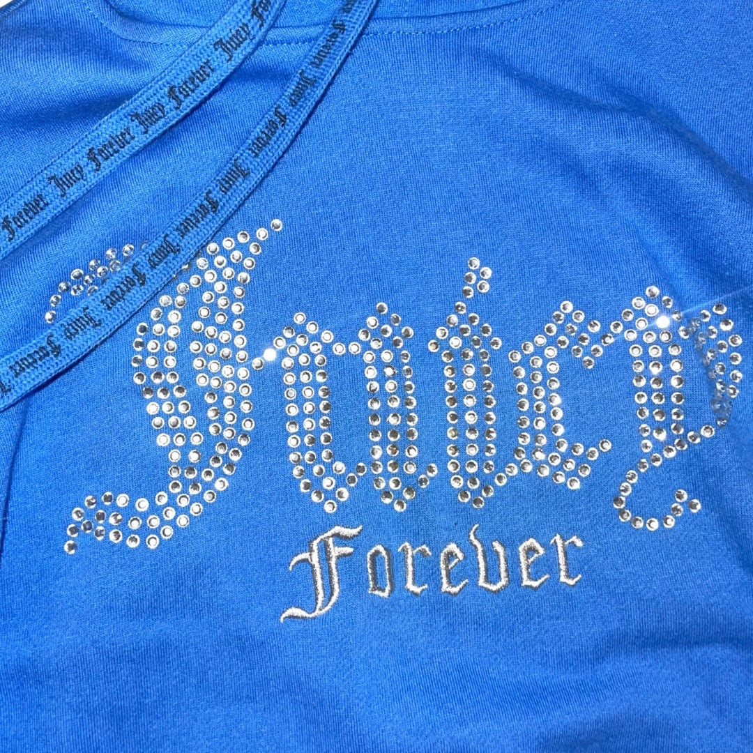 Juicy Couture Forever 21 Collaboration Rhinestone Pullover Hoodie Size Small Y2K