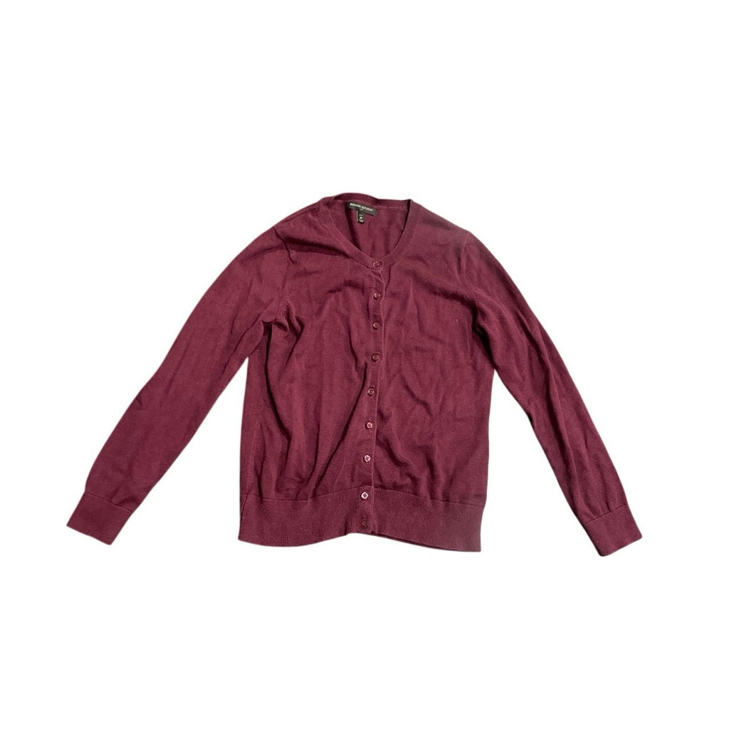 Banana Republic Burgundy Button Cardigan Sweater SZ M Casual Preppy Academia