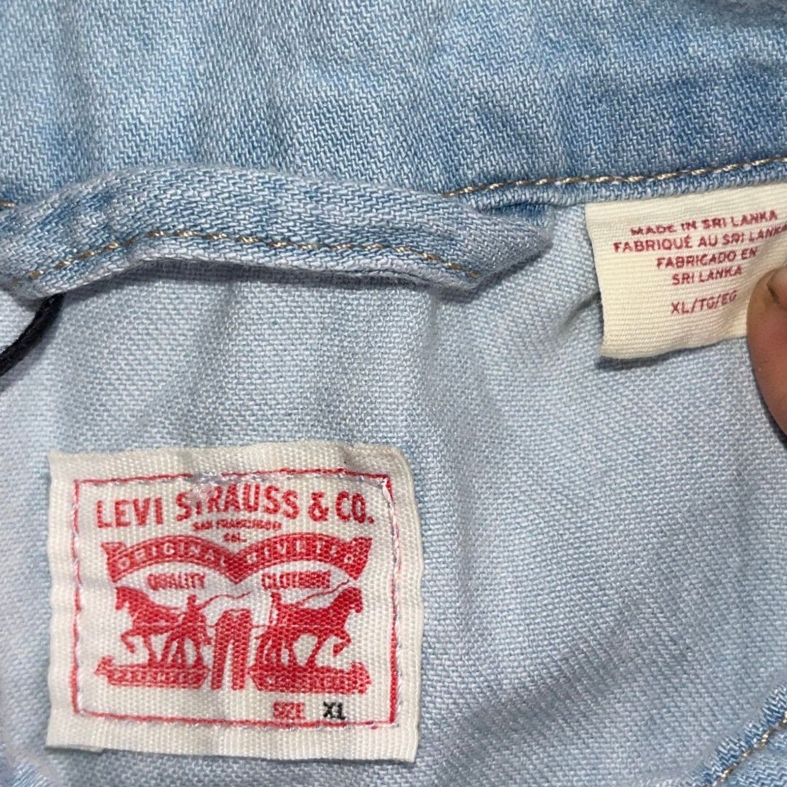 Levi's Heritage Short Sleeve Button up Romper XL Belt loops Jumper One Piece NWT