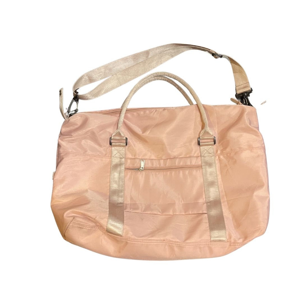Floless Workshop Pink Nylon Duffel Travel Bag Weekender Carry On Gym Sports