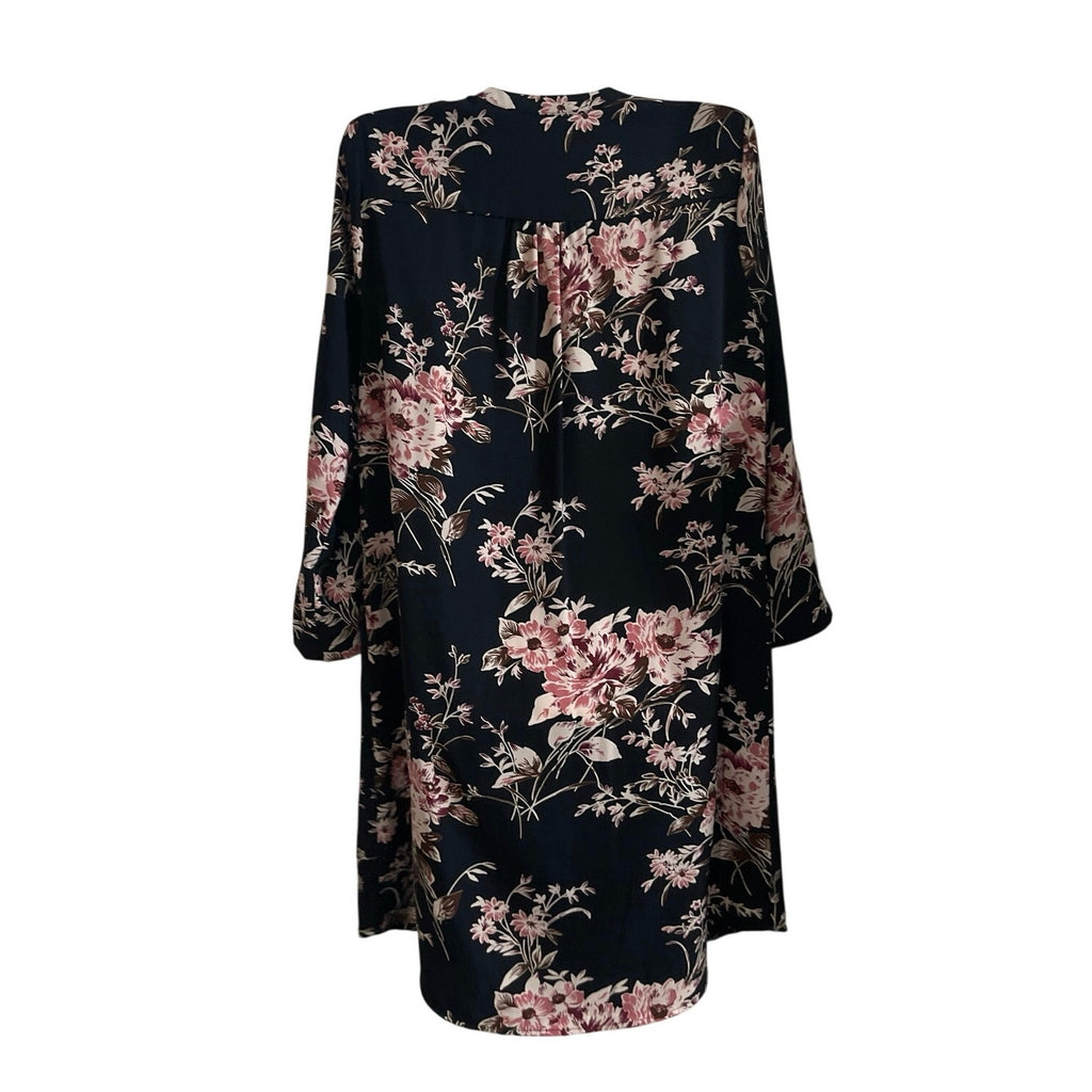 41 Hawthorn Long Sleeve Button Up Floral Shirt Dress Tie Waist M Botanical Boho