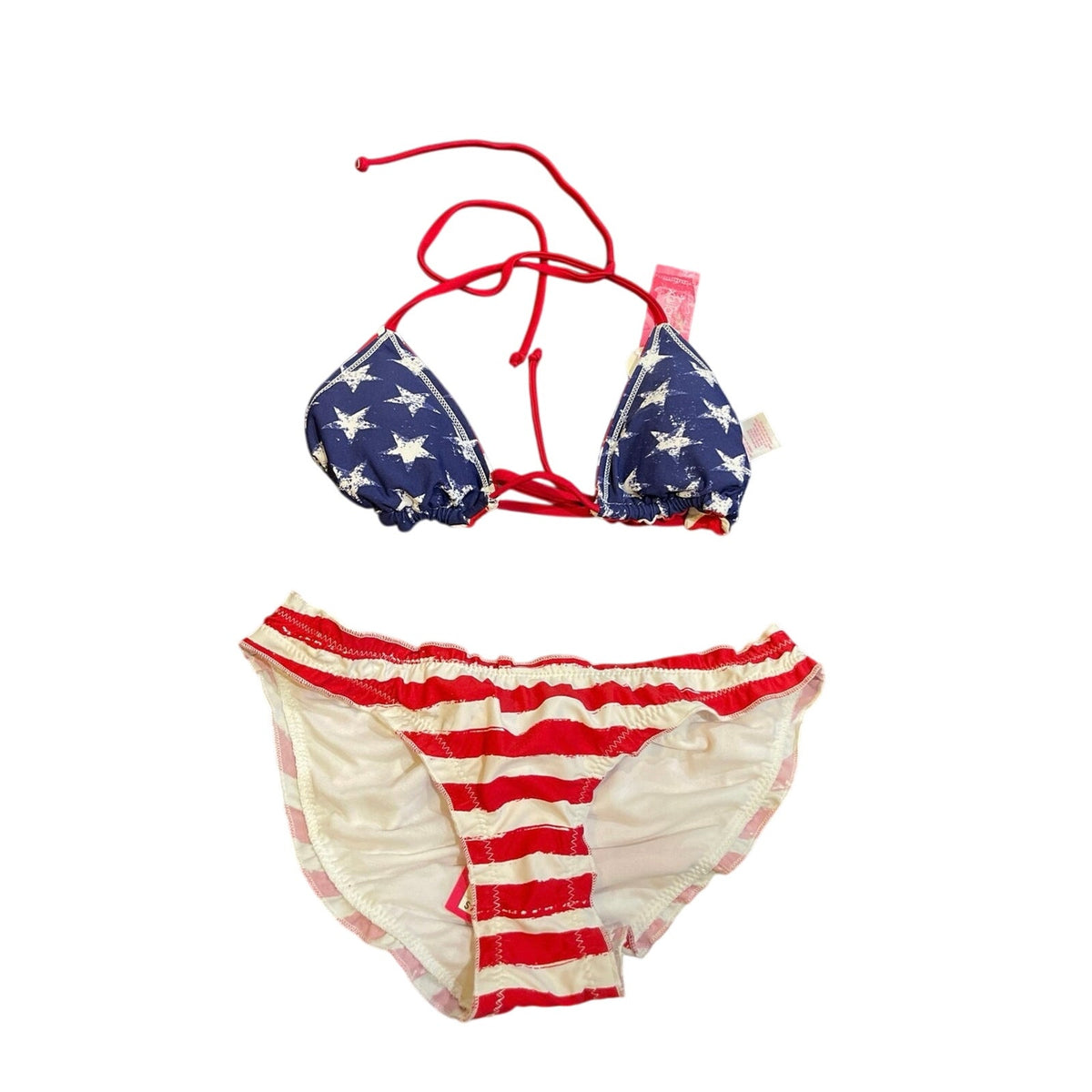 Xhilaration USA Flag Bikini Swim Set SZ XS NWT Swimwear Beach Vacation