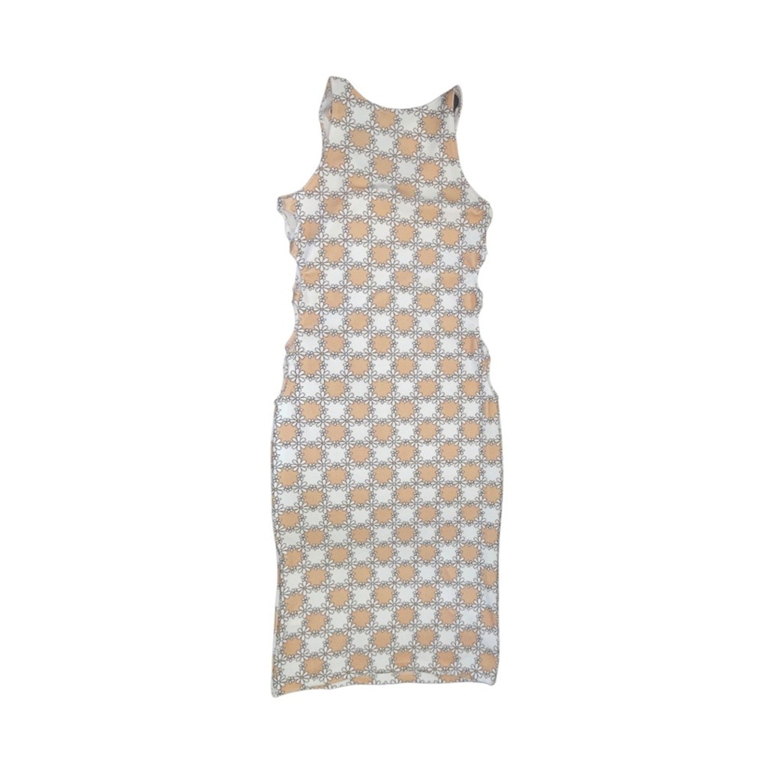 Frankie’s bikini Sterling Terry Midi Dress Nude Daisy NWT