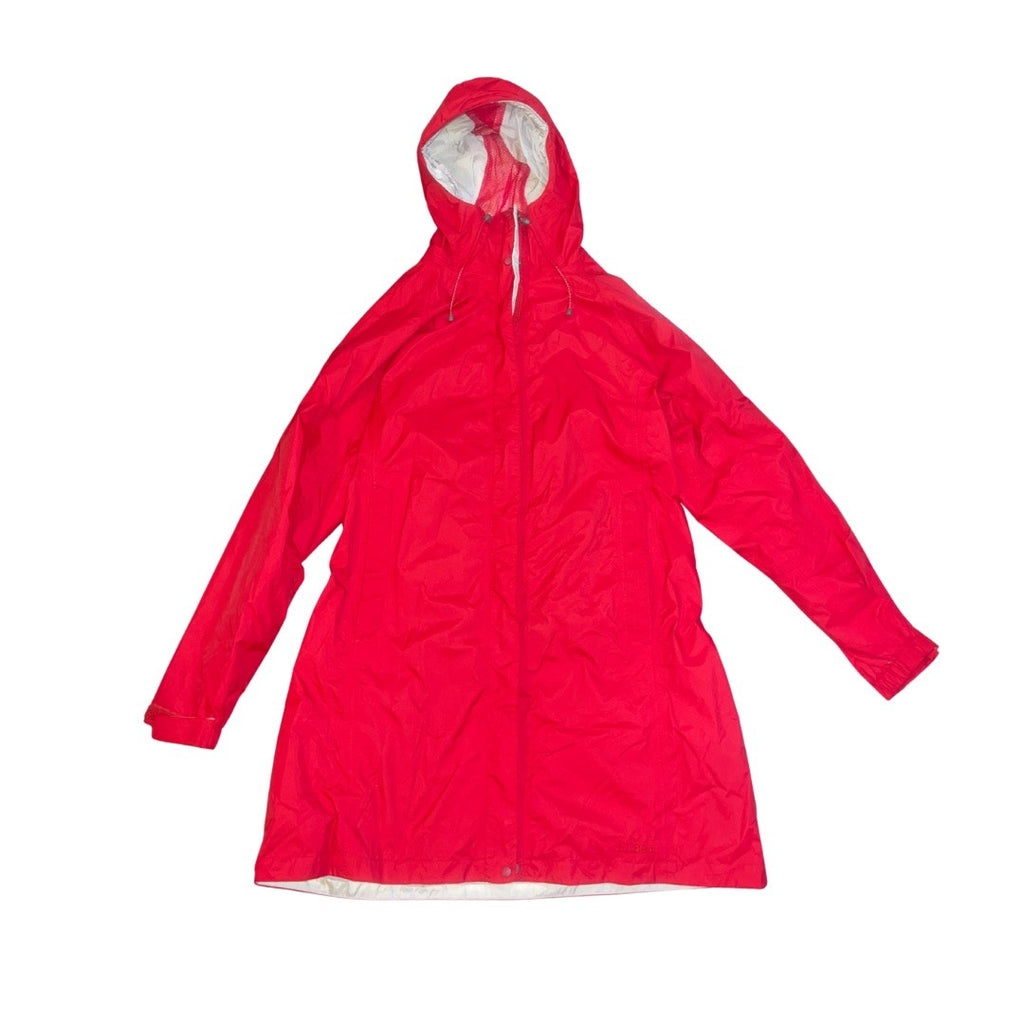 L. L. Bean Gore-Tex Red Rain Coat Jacket Women XL Extreme Wet Weather Outerwear