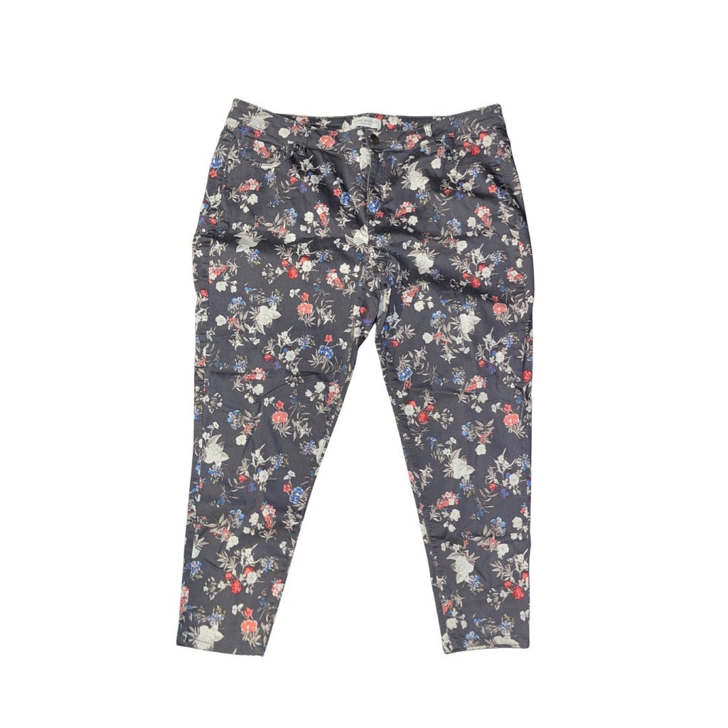 Lane Bryant Skinny Jeans Stretch Floral Print Design Pants Plus Size 24 R