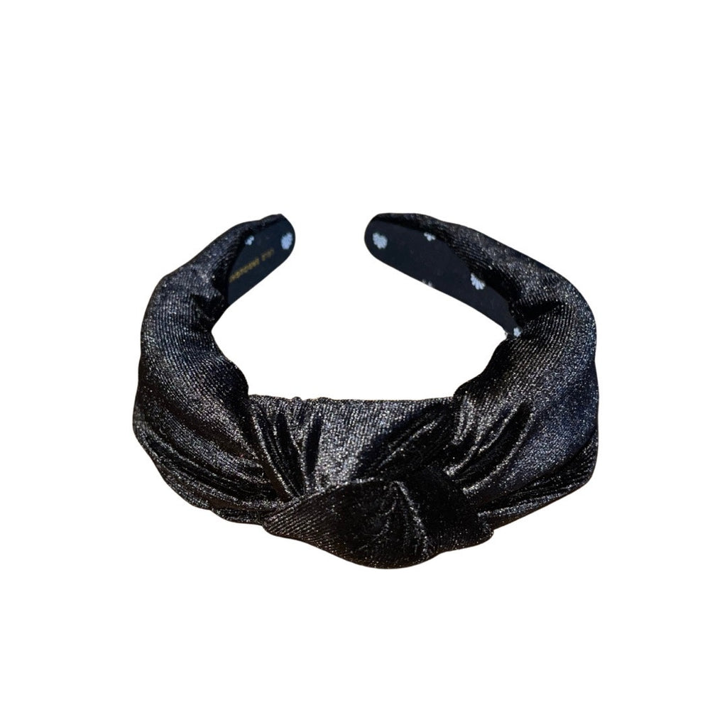 Lele Sadoughi Black Velvet Classic Knotted Headband Hair Accessories