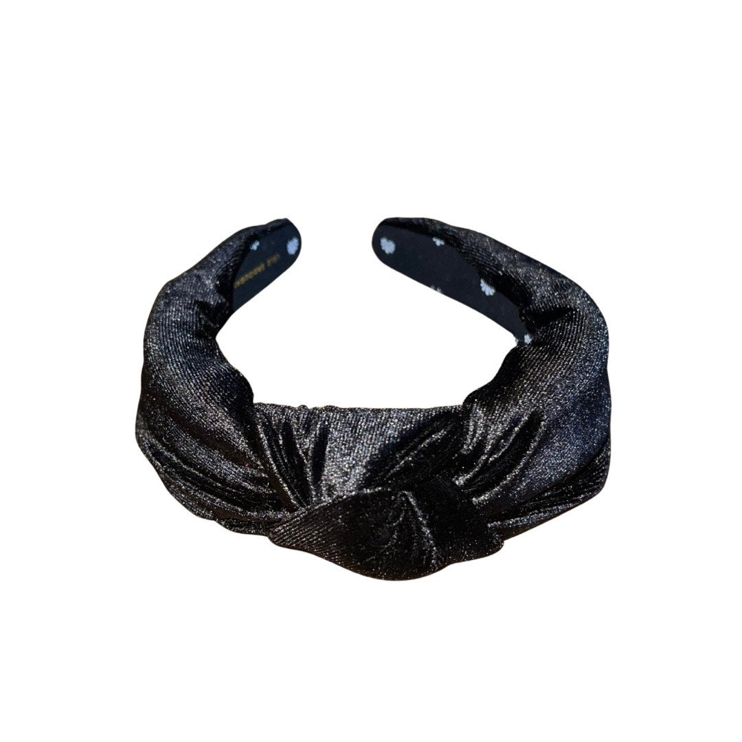 Lele Sadoughi Black Velvet Classic Knotted Headband Hair Accessories