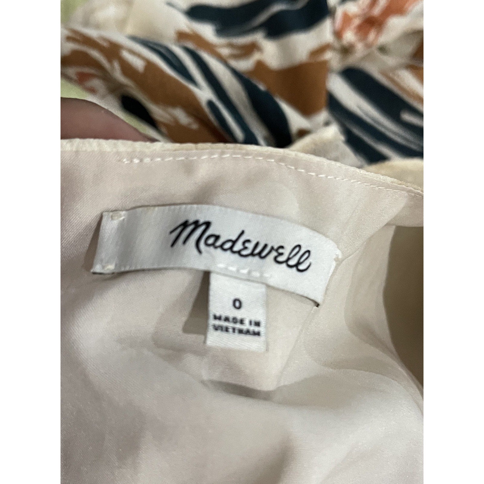Madewell Flutter Sleeve Ruffle Waist Midi V-Neck Dress Size O Feminine Brunch