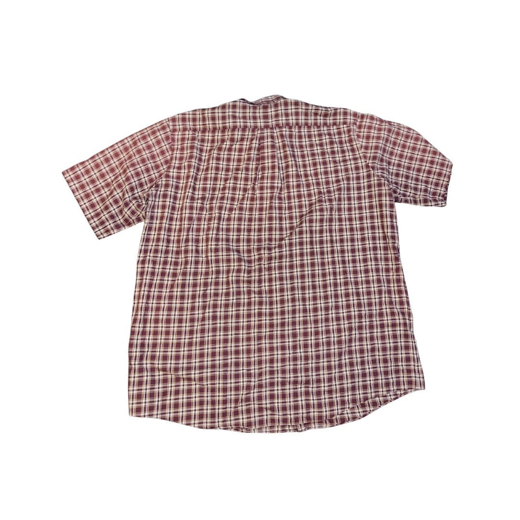L.L. Bean Mens Shirt Plaid Short Sleeve Traditional Fit Size XXL Tall 100% Cotton