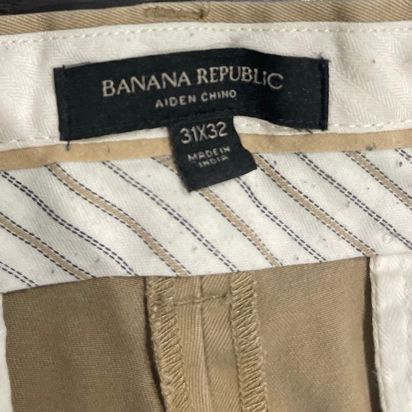Banana Republic Aiden Chino Pants 31X32 Slim Fit Comfort Casual Preppy Office