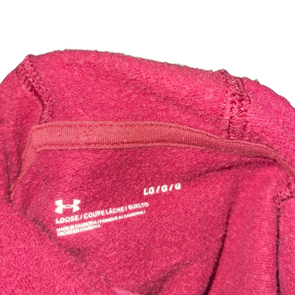 Under Armour Rival Fleece Pullover Hoodie Burgundy SIze Large Athletic Wear
