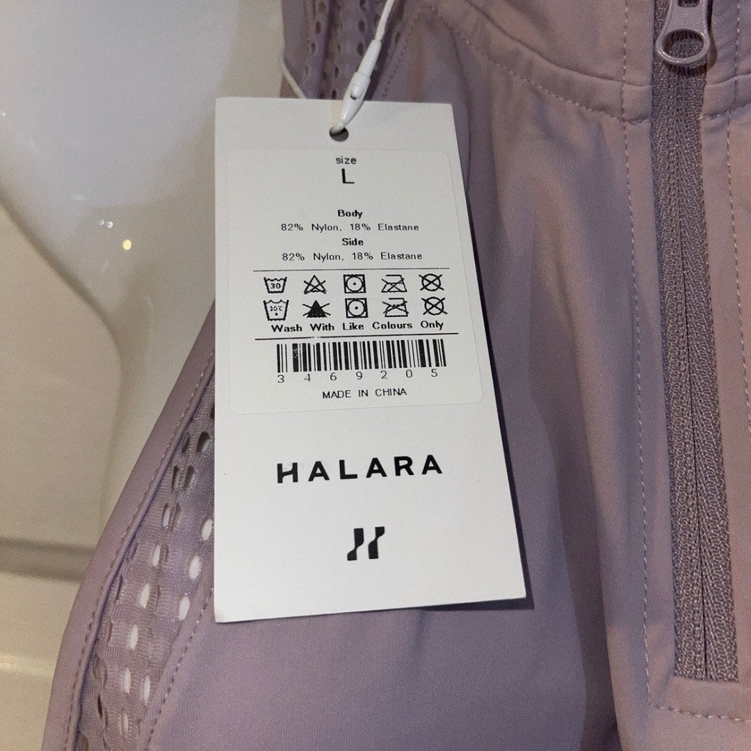 Halara Half Zip Mesh Side Pocket Mini Tennis Active Dress Size Large Sporty NWT