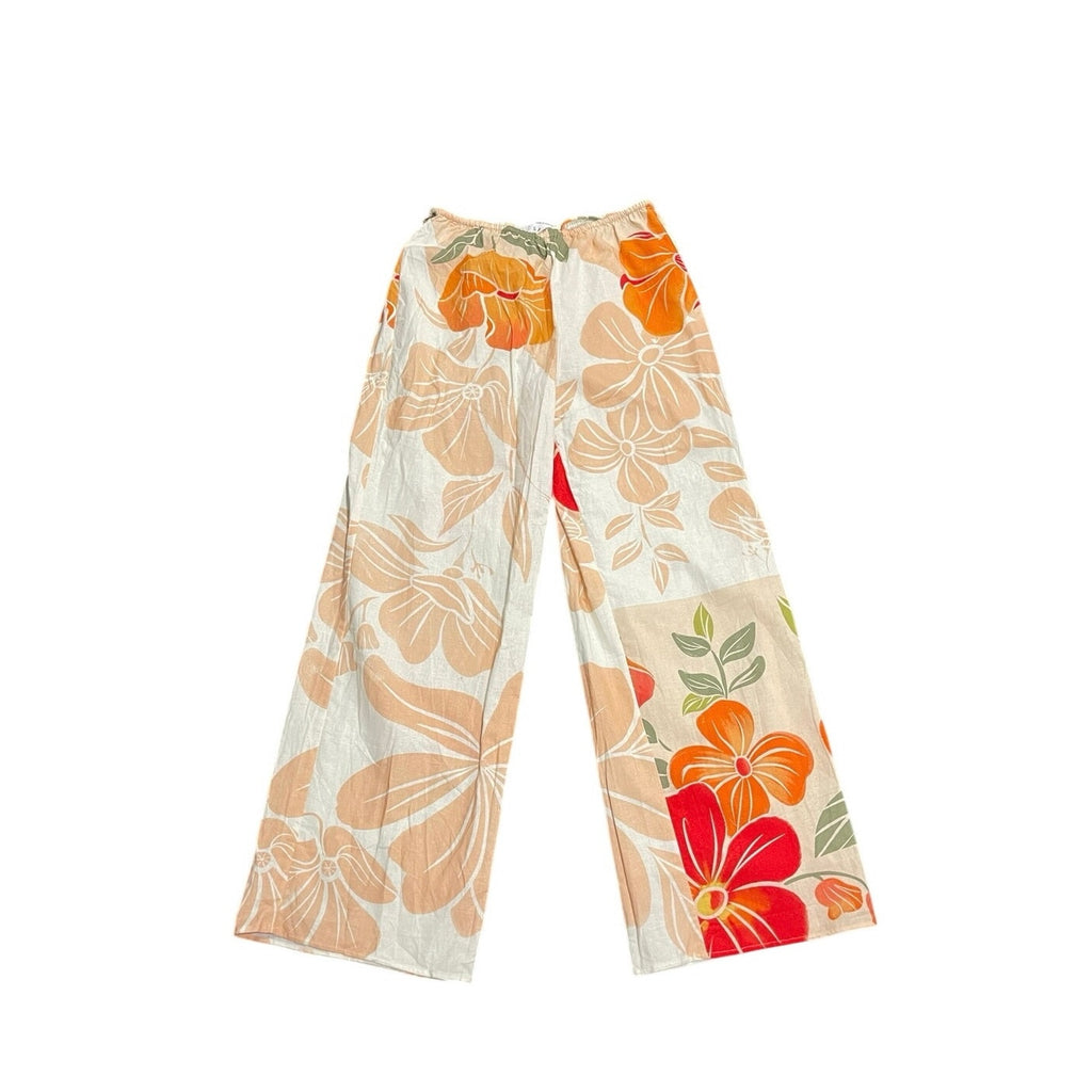 SABO Petal Scarf Boxy Fit Chey Top Pants Set M Resort Vacation Tropical Floral