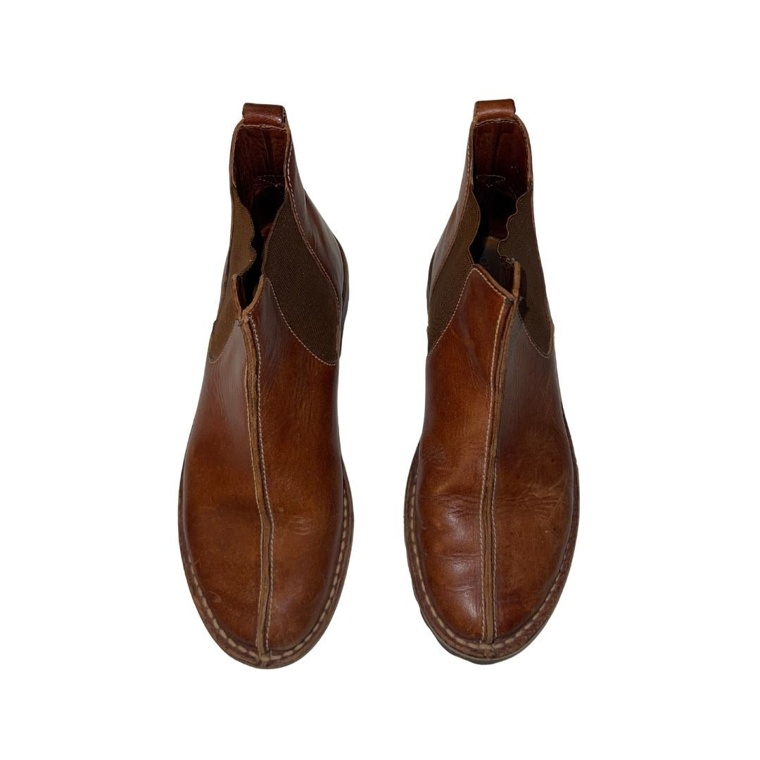 Cole Haan Women's Leather Brown Chelsea Bootie F-4858 Boots Size 8