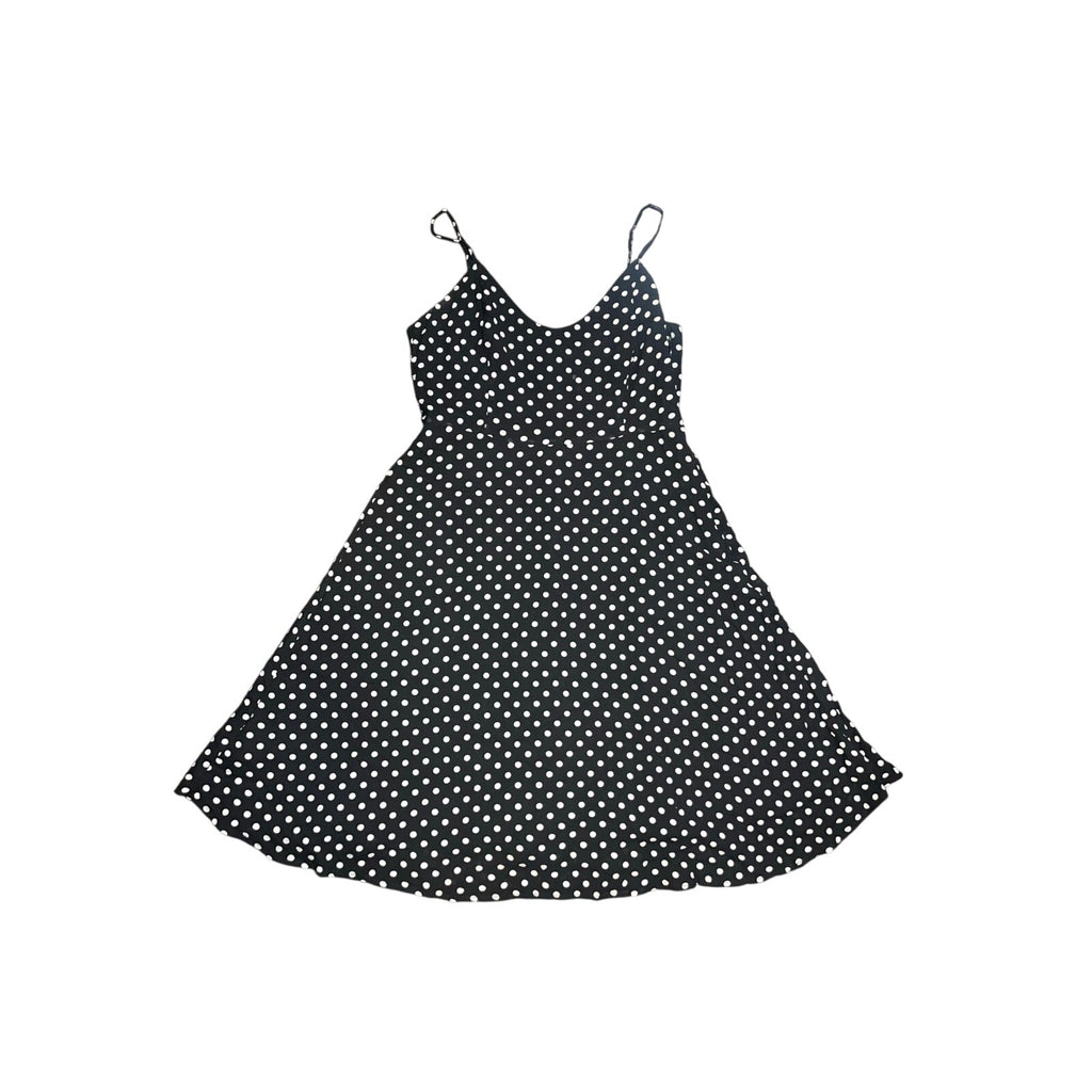 Forever 21 Womens' Black and White Polka Dot Sleeveless Dress Size Large