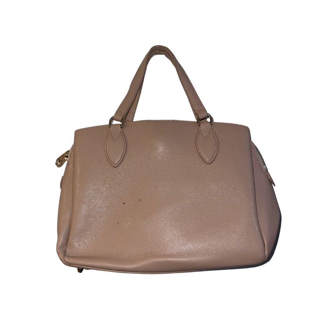 Furla Small Satchel Grain Leather Top Handle Multiple Compartments Classic Chic