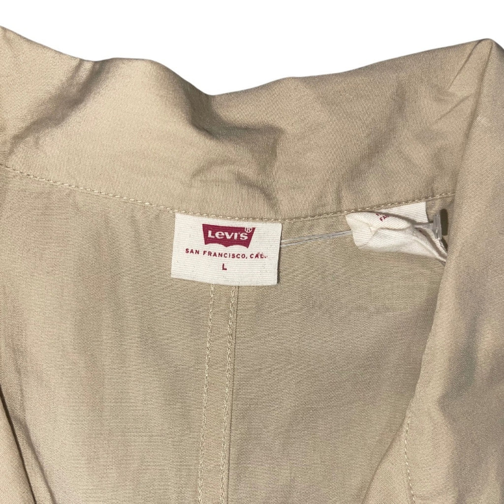 Levi's Women's Romper Short Sleeve Safari Belt Cinch Waist Tan NWT