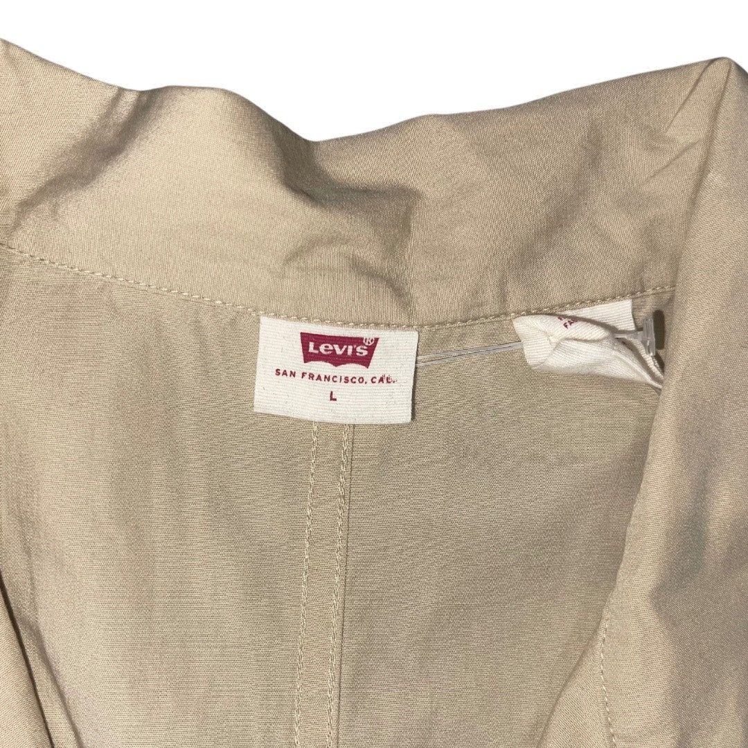 Levi's Women's Romper Short Sleeve Safari Belt Cinch Waist Tan NWT