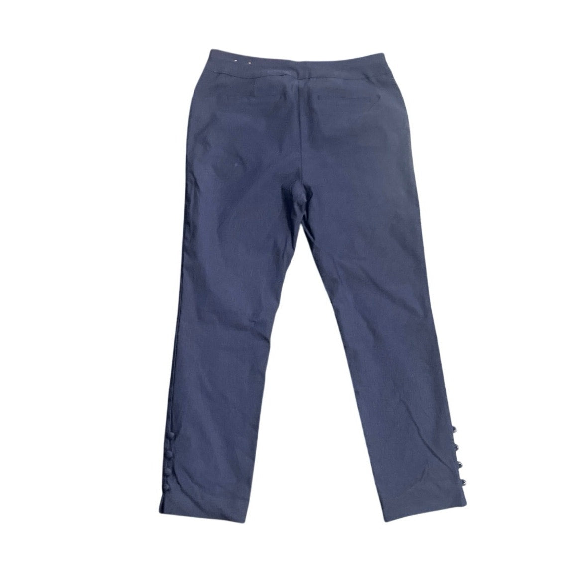 Chico's Blue Slim Stretch Pull On Ankle Trouser Pants SZ 6 Casual Career Office