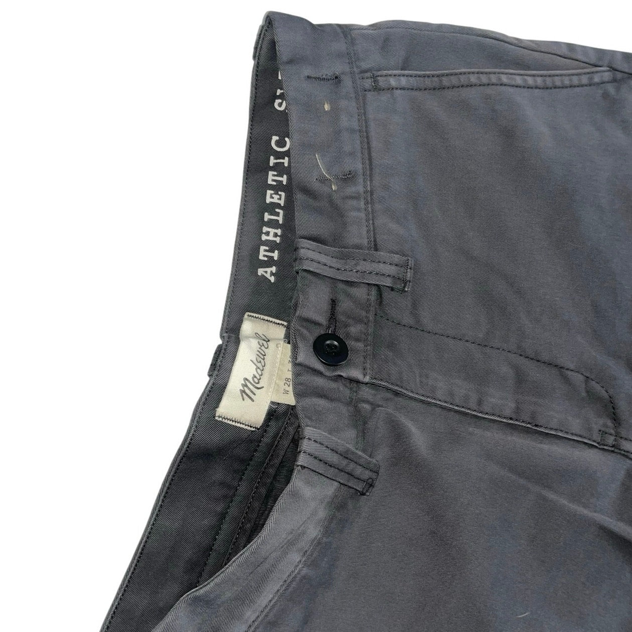 Madewell Men's Athletic Slim Gray chino pants Casual Preppy Size 28