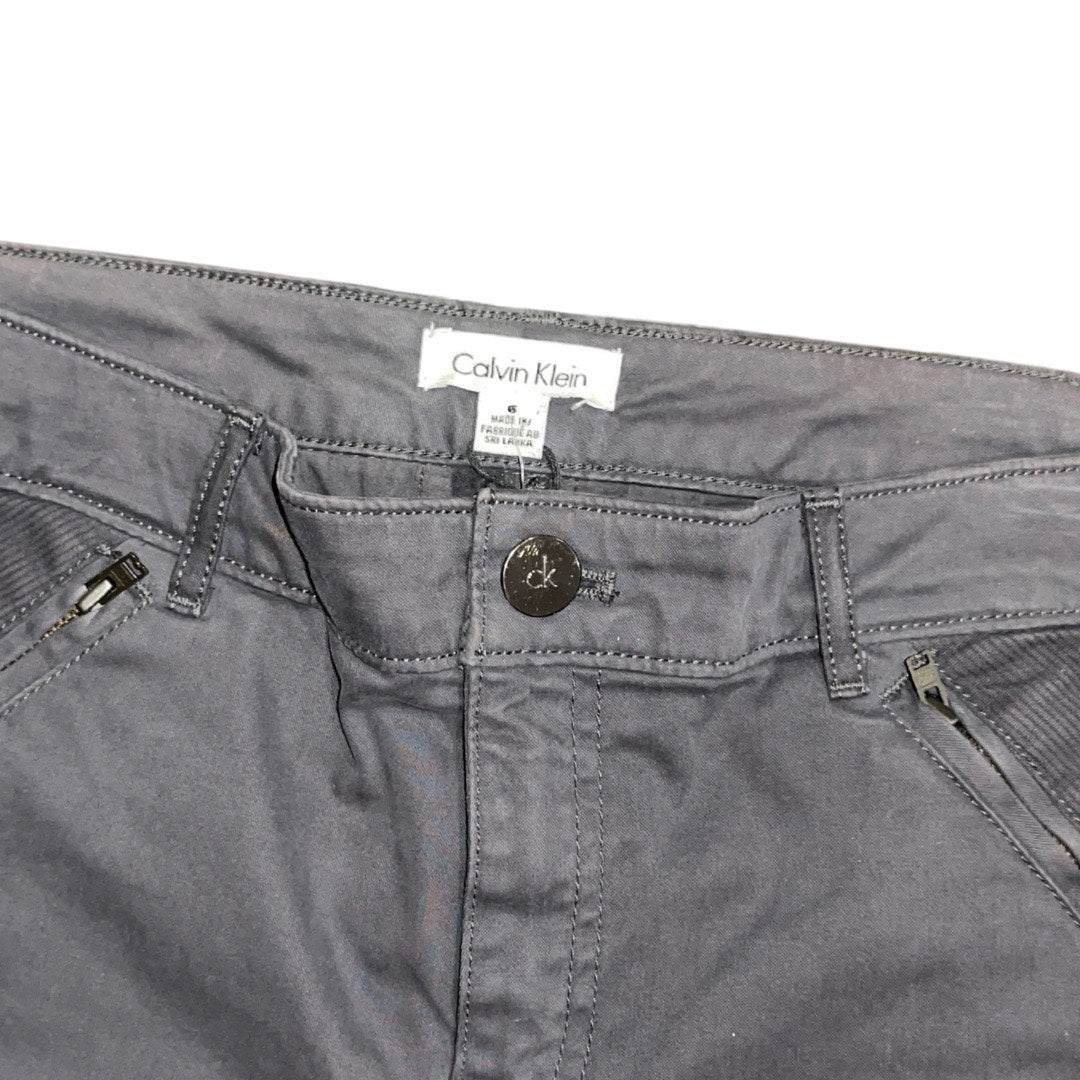 Calvin Klein Gray Jeans pants Slim Fit Size 6 Chino Casual preppy
