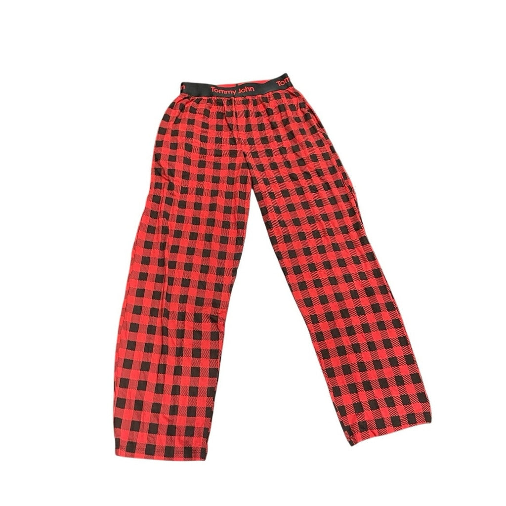 Tommy John Sleepwear Red and Black Buffalo Plaid SZ S Pajamas Pants Shorts NWT