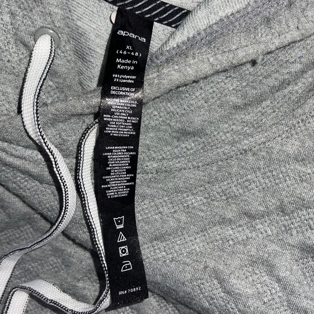 Apana Pullover Hoodie Gray kangaroo pocket Casual Loungewear Size XL