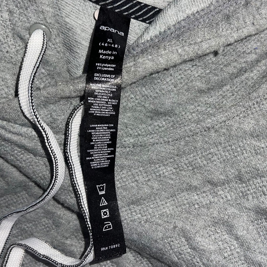 Apana Pullover Hoodie Gray kangaroo pocket Casual Loungewear Size XL