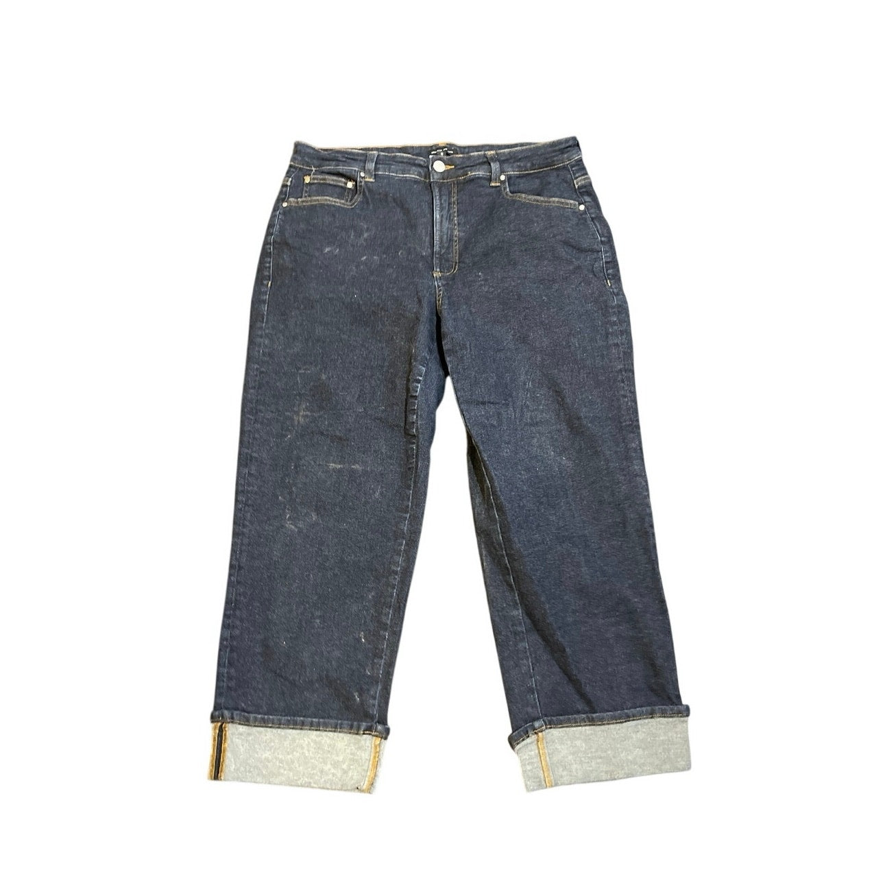 Universal Standard Stevie High Rise Cuffed Straight Leg Jeans SZ 16 Streetwear