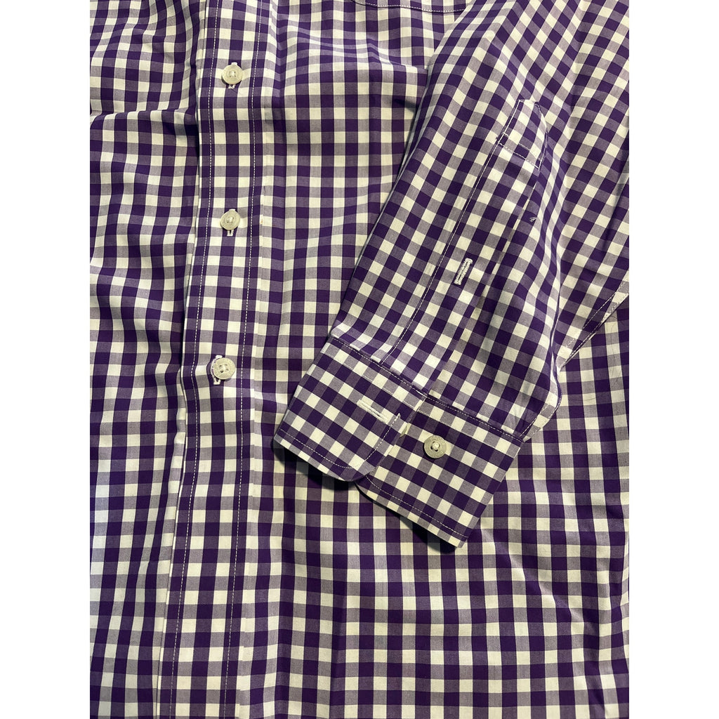 Brooks Brothers original polo shirt plaid Collar non iron Button up dress long sleeve