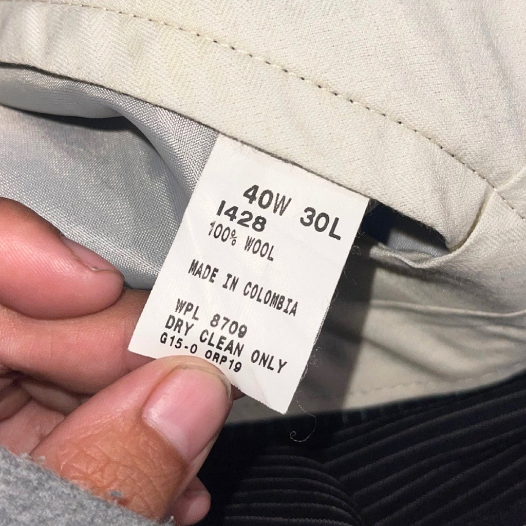 Geoffrey Beene Pinstripe Trousers Slacks Pants SZ 40X30 Career Office 100% Wool