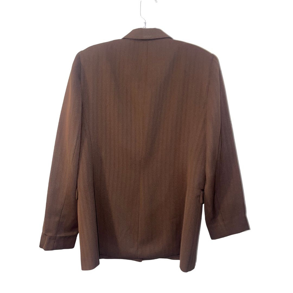 Montee Collection Womens Blazer Vintage Brown Size 6 Career Office Business