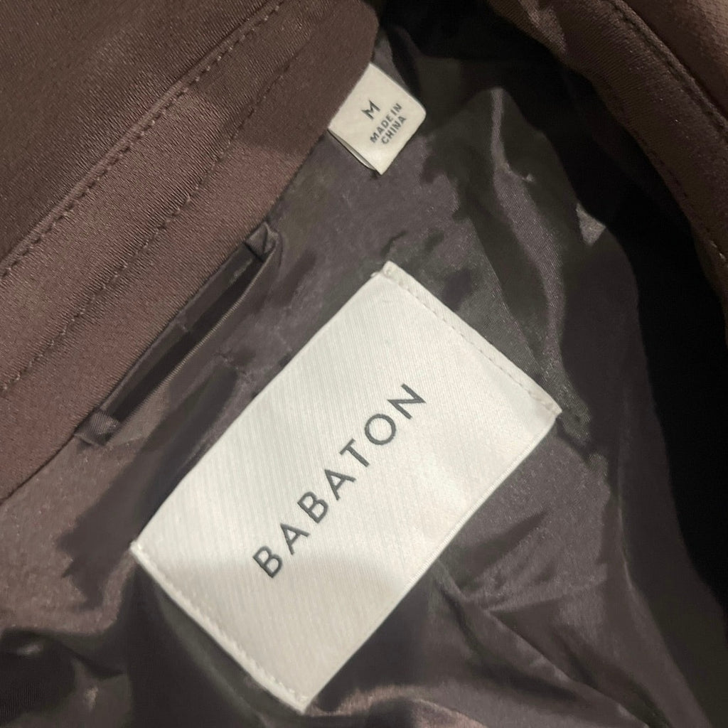 Babaton Classic Trench Coat by Aritzia Open Front Tie Waist Belt SZ M Elegant
