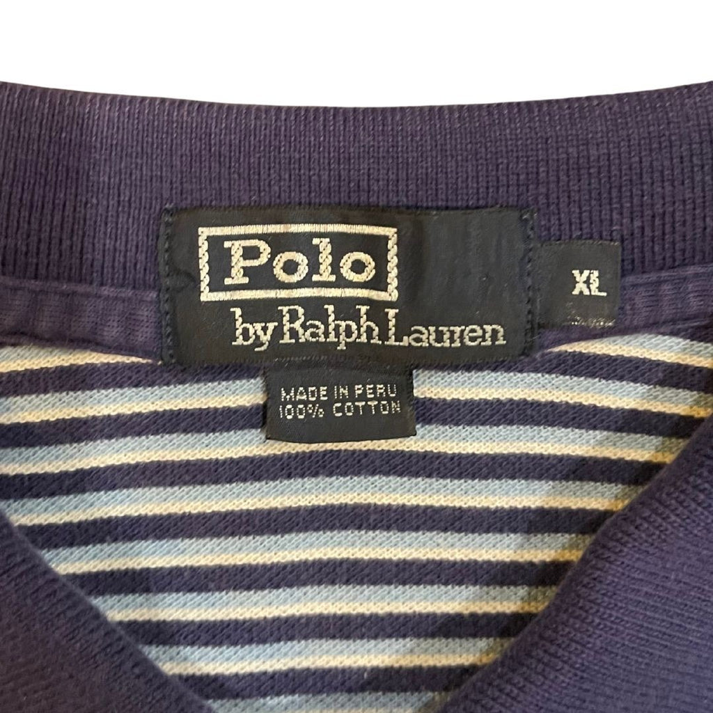 Polo Ralph Lauren Crest Bundle 2 Classic Fit Polo Shirt Striped XL Preppy Casual