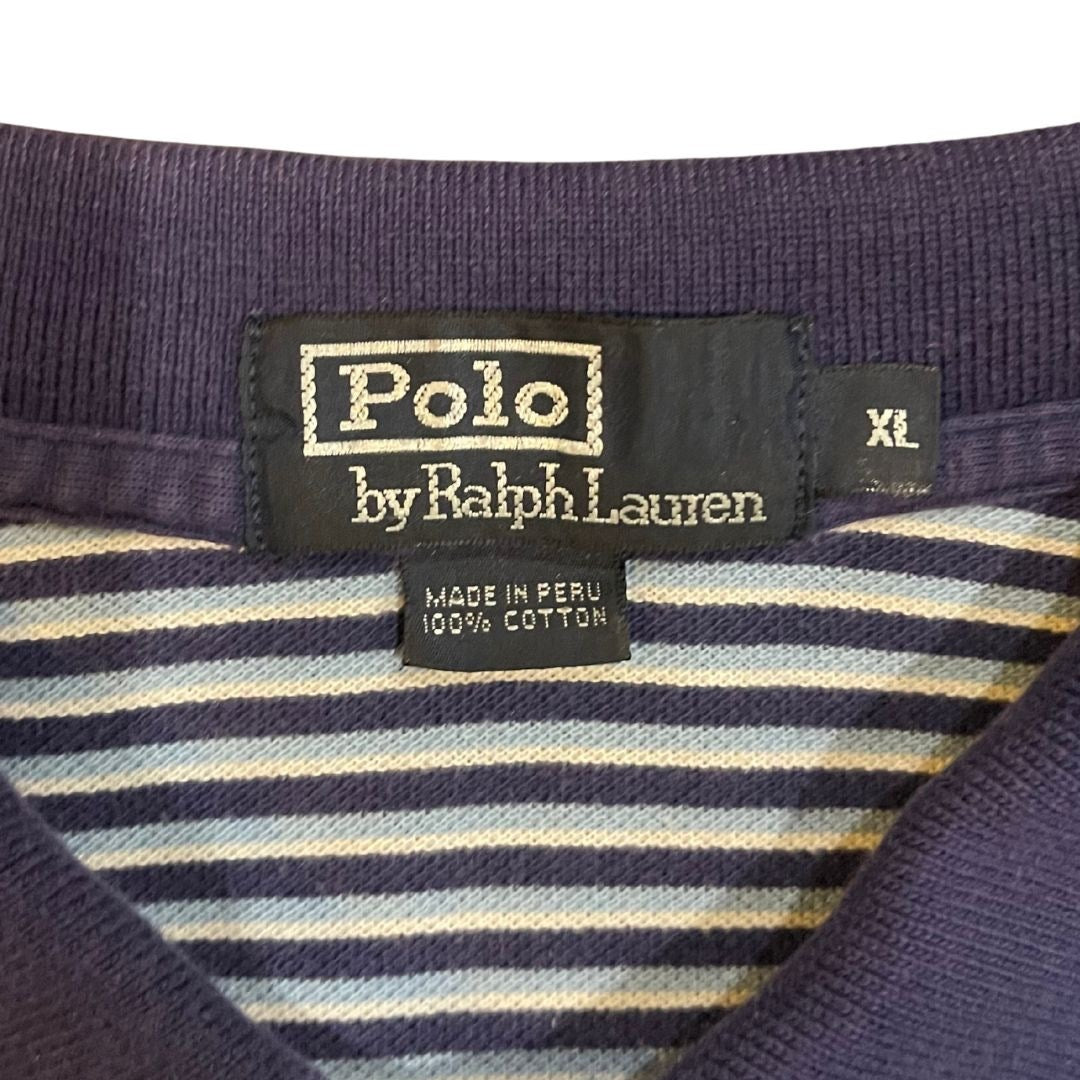 Polo Ralph Lauren Crest Bundle 2 Classic Fit Polo Shirt Striped XL Preppy Casual