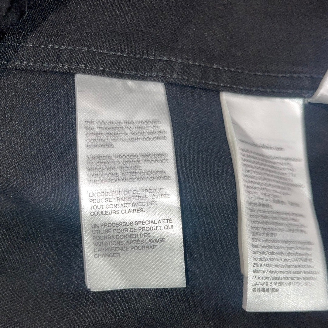 Calvin Klein Jeans Trucker Jacket Black Denim Size Small