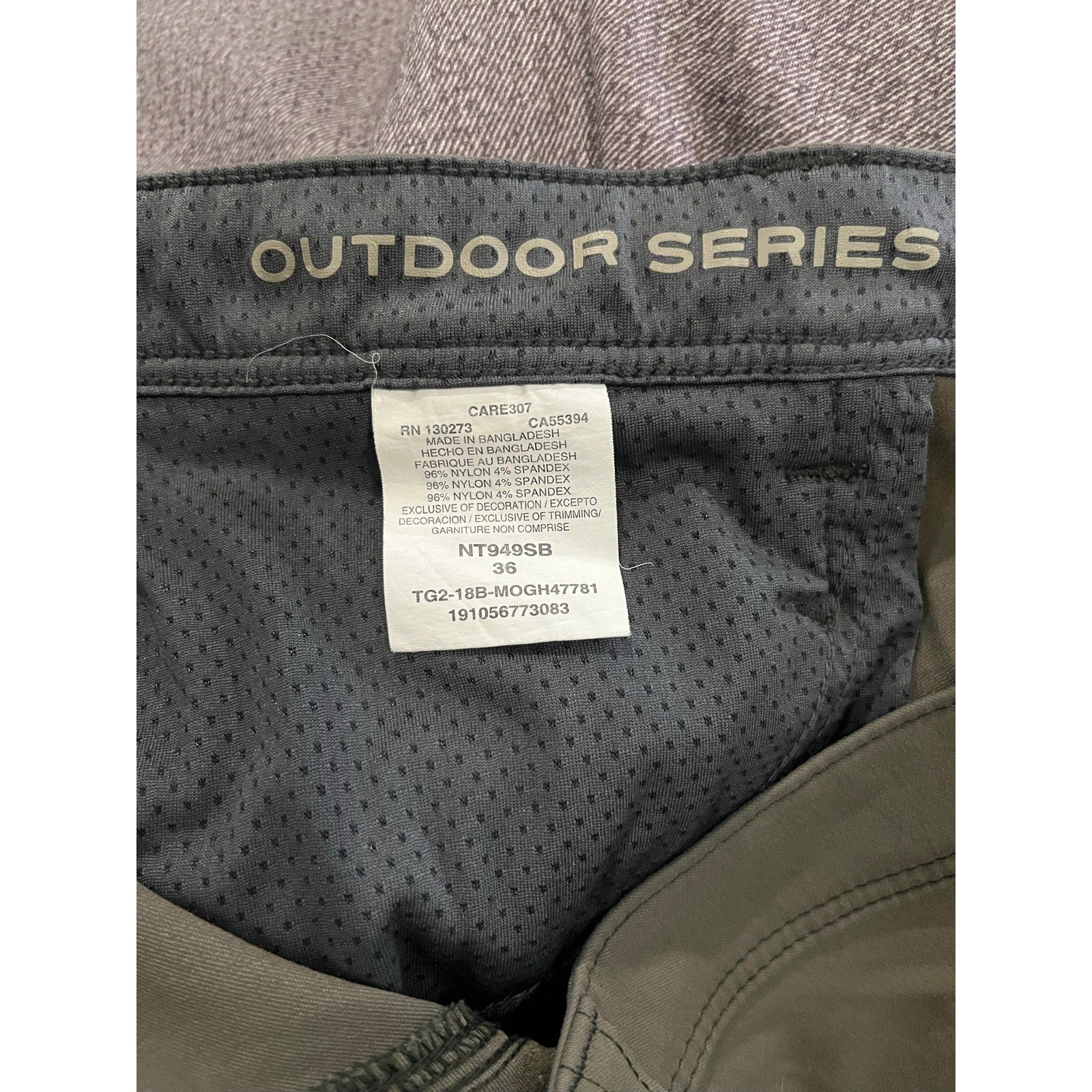 Wrangler Outdoor Series Olive Green Size 36 Lightweight Gorpcore Utility Hiking